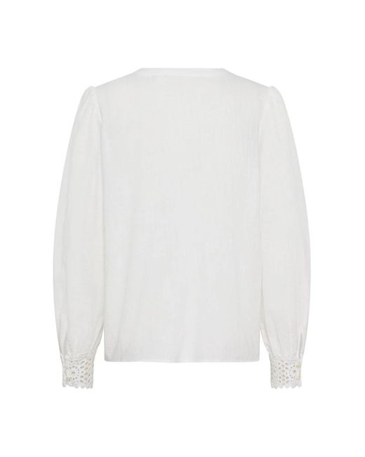 Cream Overhemden ,Wit ,Blouses in het White