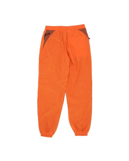 DOLLY NOIRE Broeken ,Oranje ,Polyester Oranje Baggy Trainingsbroek Met Mesh in het Orange voor heren