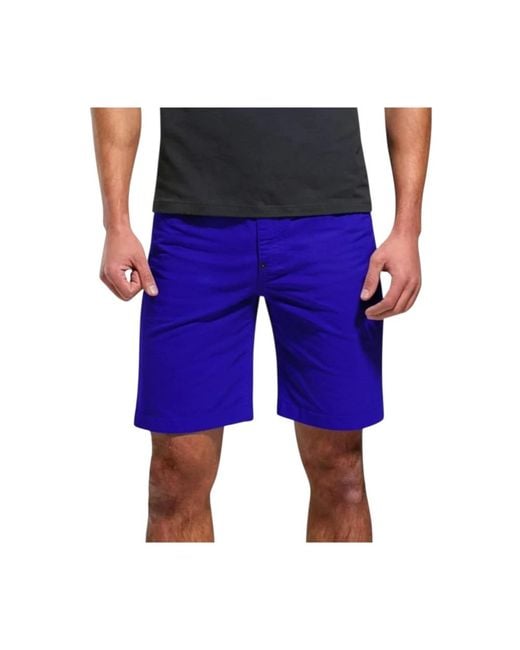 Bikkembergs Blue Casual Shorts for men