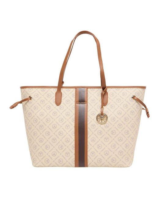 carlo colucci Natural Stilvolle Shopper Tasche