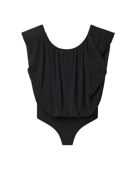 Dagmar Gebreide Top Met Draperie in het Black