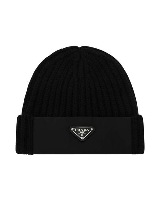 Prada Cappello Cuffia May Issue in Black für Herren