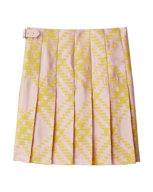 Burberry Yellow Short Skirts