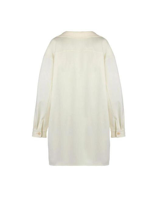 Max Mara White Single-Breasted Coats