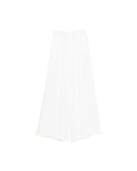 Nude White Wide Trousers