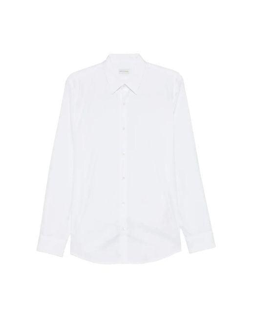 Dries Van Noten Men's White Formal Shirts