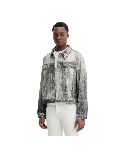 Camper Paint Print Denim Jacket in het Gray voor heren