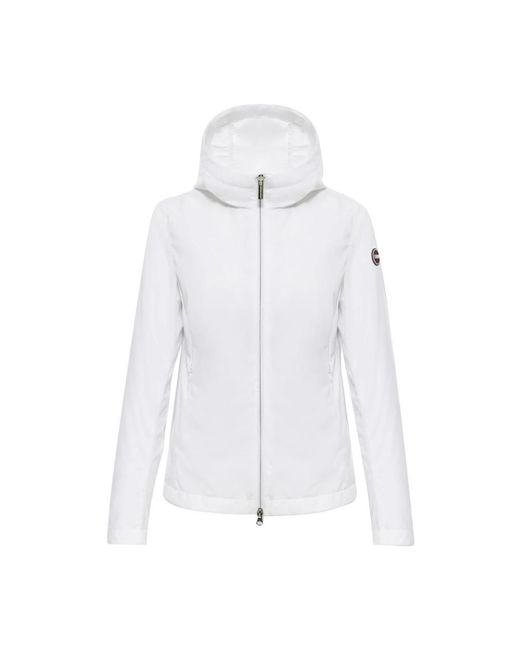 Colmar Jassen ,Wit ,Polyester Softshell Jas Met Capuchon in het White