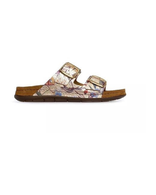 Rohde Schoenen ,Veelkleurig ,Leer Mix Sandalen Collectie in het Brown