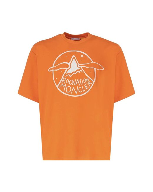 Moncler Orange T-Shirts for men