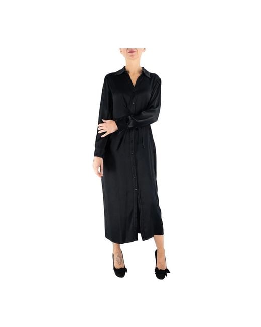 Manila Grace Black Shirt Dresses