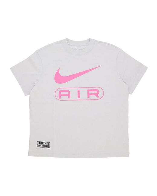 Nike Fitness ,Grijs ,Katoen Air Bf Tee Photon Dust in het White