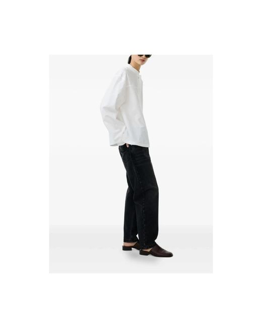 Studio Nicholson Half Placket Shirt in het White