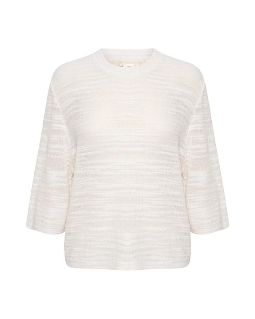 Inwear Rondgebreide Trui in het White