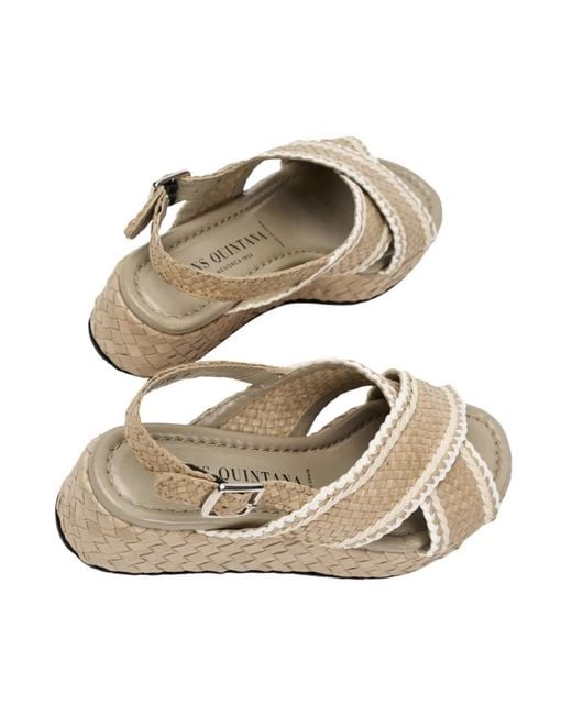 Pons Quintana Natural Flat Sandals