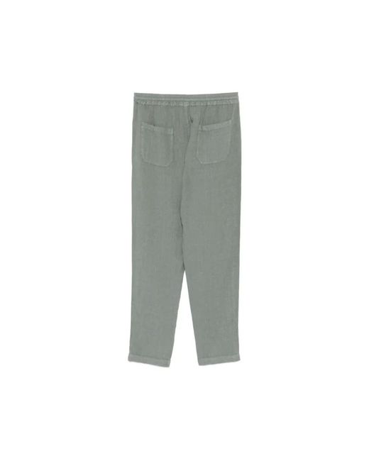 Fedeli Gray Straight Trousers for men