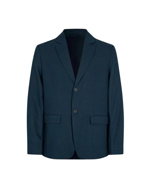 Samsøe & Samsøe Jassen ,Blauw ,Klassieke Blazer Met Enkele Knoopsluiting in het Blue voor heren