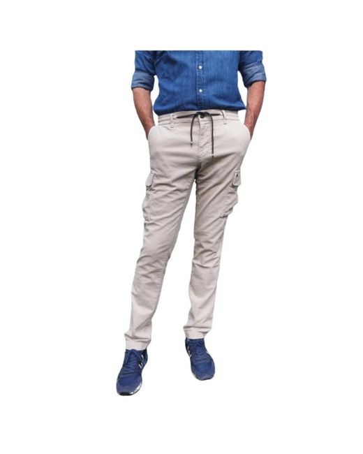 Mason's Broeken ,Katoen Cargo Velvet Broek in het Blue voor heren
