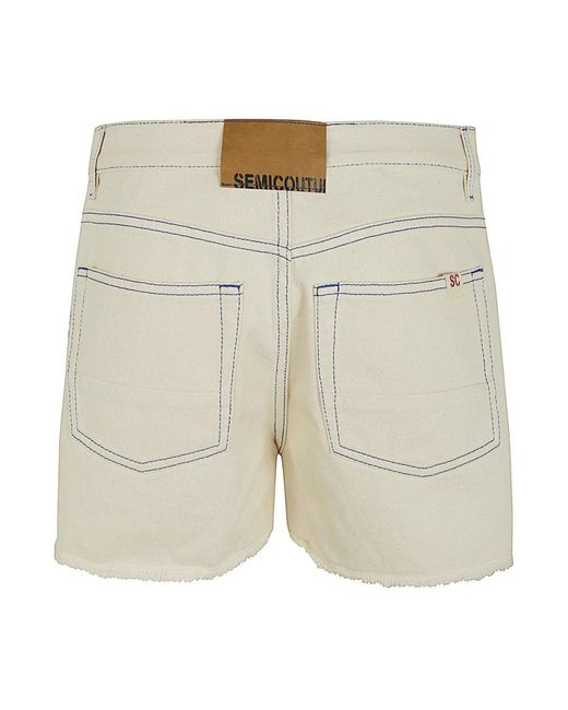 Semicouture Natural Denim Shorts