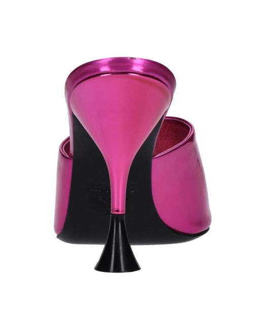 3Juin Purple Heeled Mules