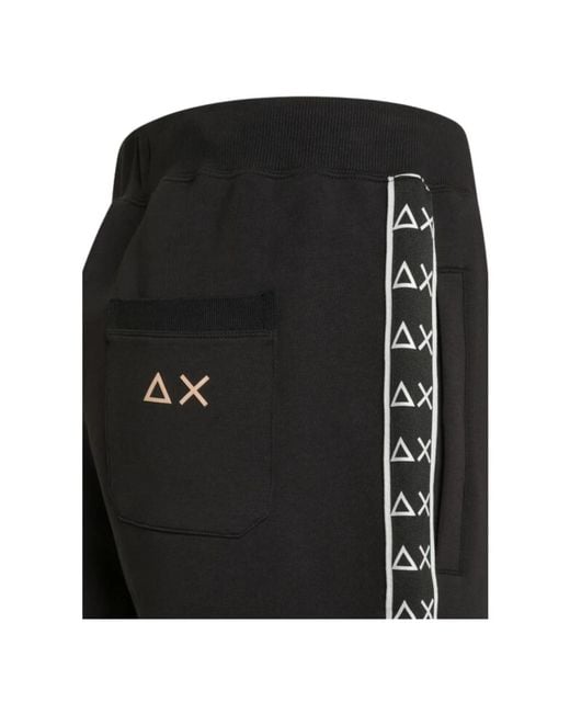 Sun 68 Black Sweatpants for men