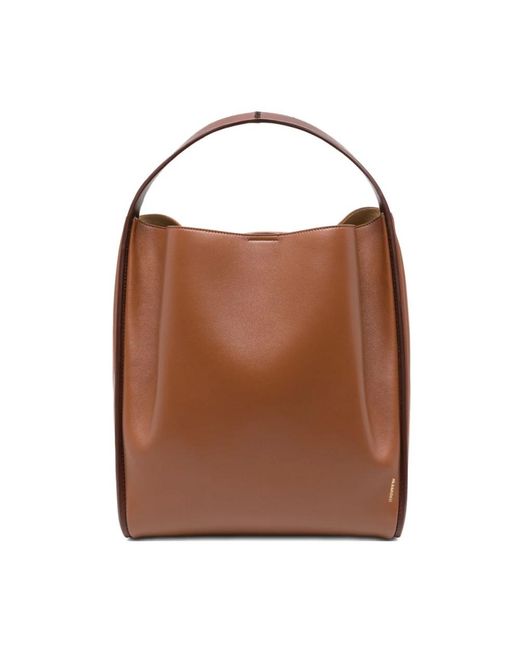 Jil Sander Brown Shopping Bags