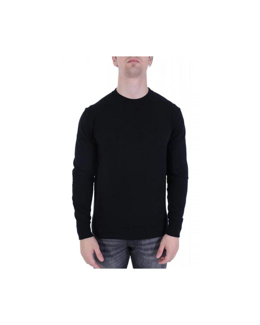 HUGO Lamadeo Knit Crew Neck in het Black voor heren