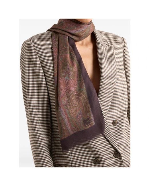 Etro Brown Scarves