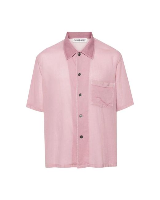 Our Legacy Short sleeve shirts in Pink für Herren