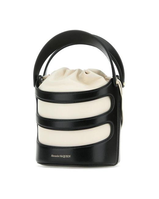Alexander McQueen Handtassen The Rise Bucket in het Black