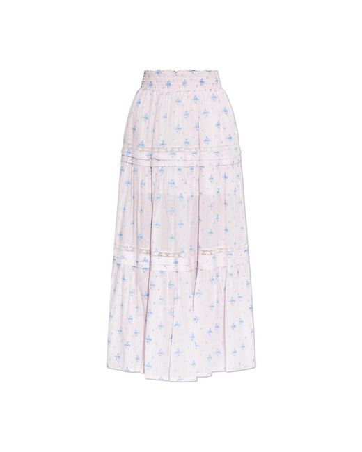 LoveShackFancy Rok Phia in het White