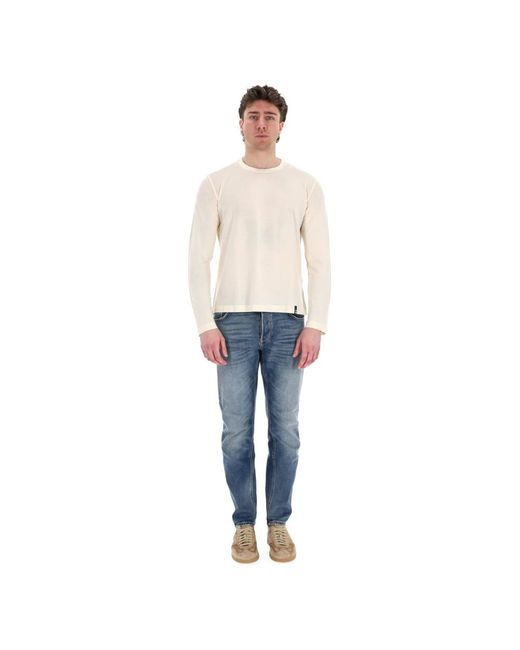 Drumohr White Long Sleeve T-Shirts for men