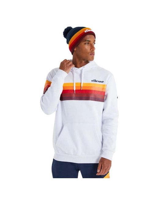 Ellesse Hoodies & Sweatvesten ,Wit ,Grafische Print Sweater in het White voor heren