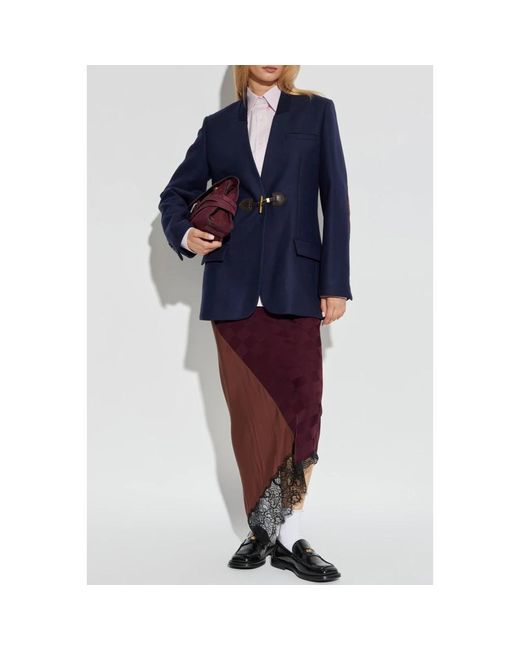 Moschino Jassen ,Blauw ,Wol Wollen Blazer in het Blue