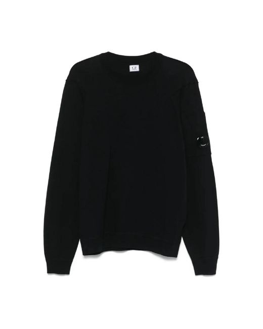 C P Company Black Round-Neck Knitwear for men