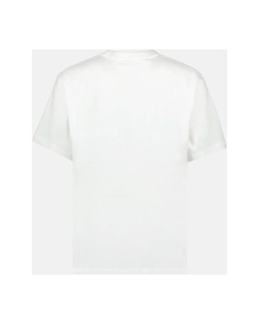 KENZO Logo besticktes rundhals t-shirt in White für Herren