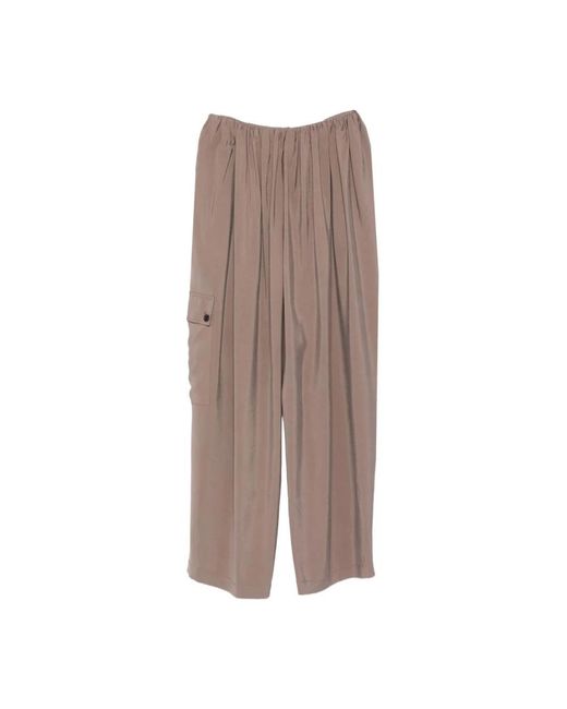 Alysi Brown Wide Trousers