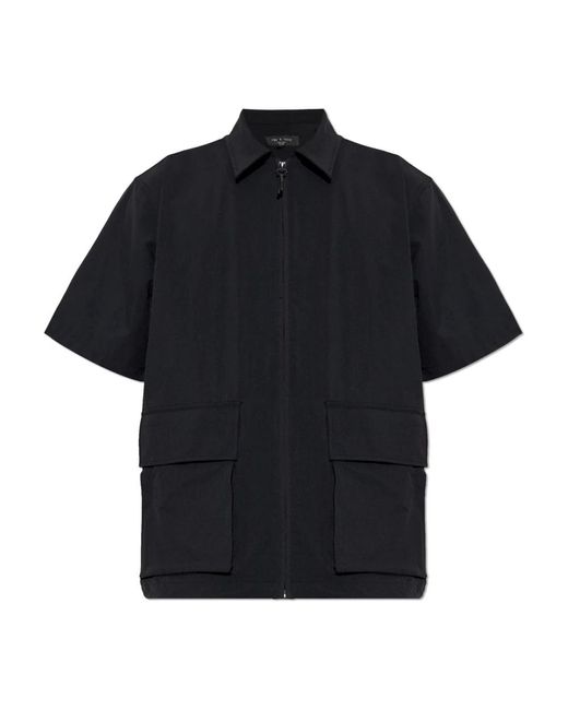 Rag & Bone Short Sleeve Shirts in het Black voor heren