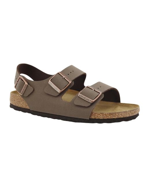Birkenstock Schoenen ,Bruin ,Leer Milano in het Brown voor heren