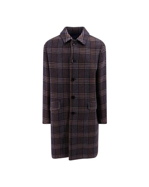 Etro Blue Single-Breasted Coats for men