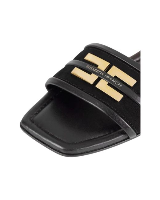 Elisabetta Franchi Black Sliders