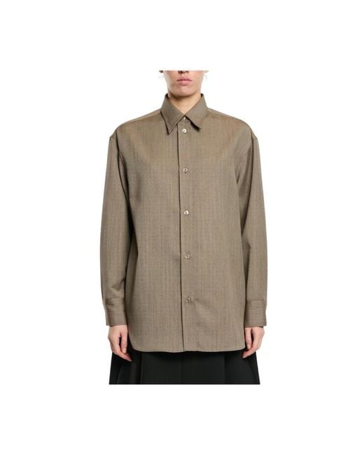 Studio Nicholson Rouen Shirt in het Brown