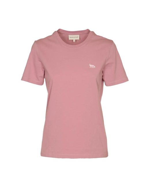 Baby fox patch camiseta Maison Kitsuné de color Pink