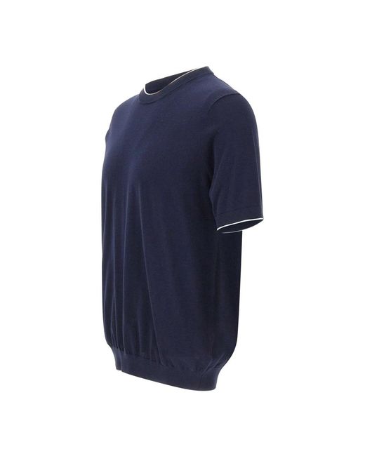 Kangra Blue Round-Neck Knitwear for men