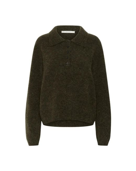 Gestuz Green Round-Neck Knitwear