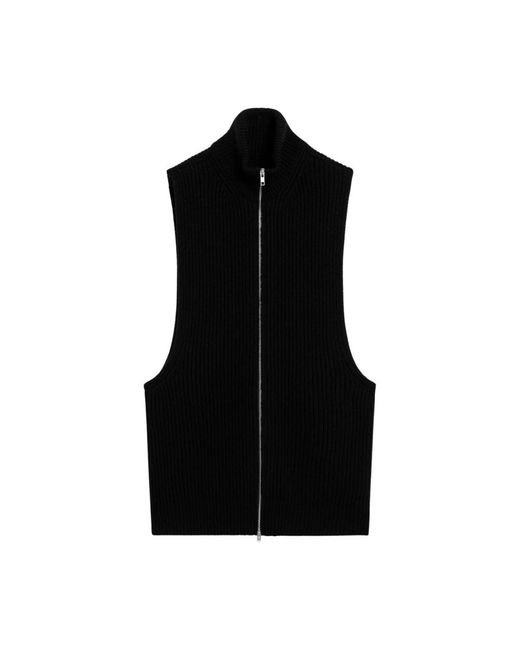 MM6 by Maison Margiela Black Waistcoats