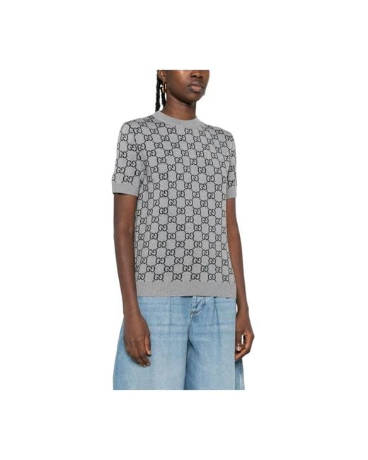 Gucci Round-Neck Knitwear in het Blue