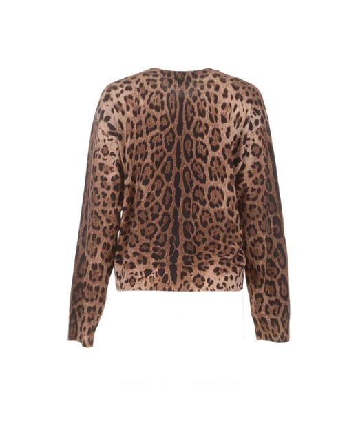 Dolce & Gabbana Brown Cashmere Knitwear