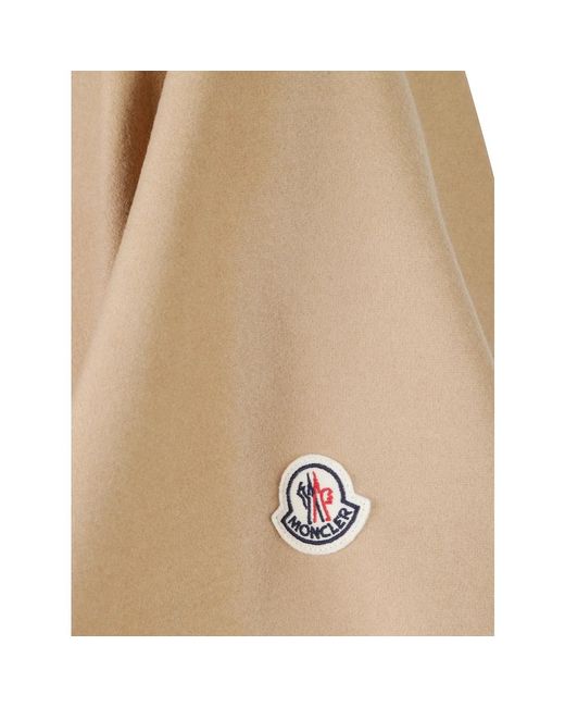 Moncler Jassen ,Wol Gewatteerde Wolmix Cape in het Natural