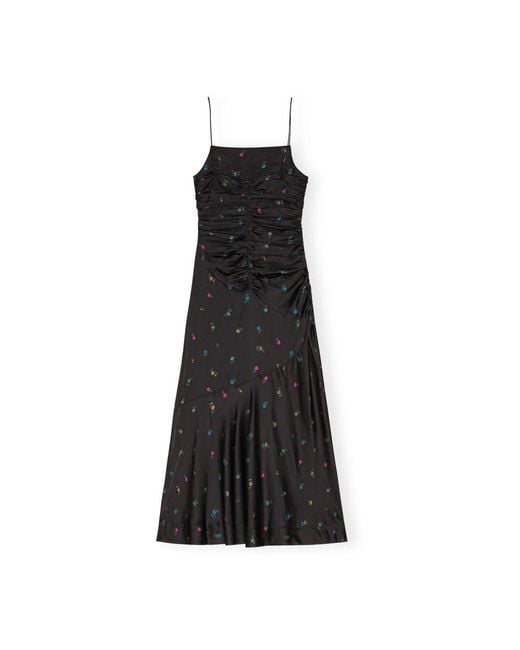 Ganni Black Midi Dresses